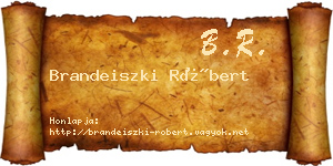 Brandeiszki Róbert névjegykártya